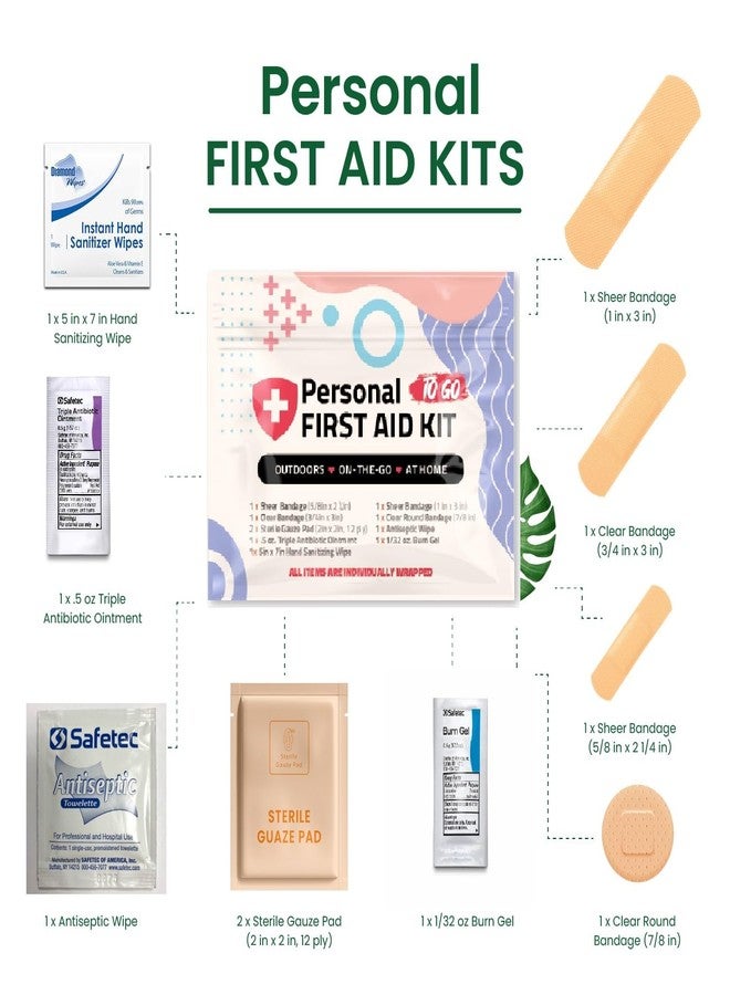pH Advantage First Aid Emergency Medical Kit Mini and Travel Size - | Great for Kids, Schools, Business, Hiking, Camping | Wound Care Products (Abstract) (1) - Image 2